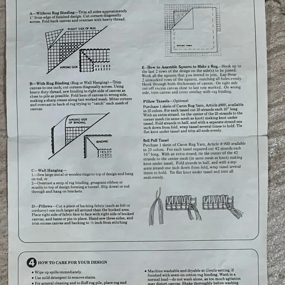 VTG Caron Latch Hook Rug Autumn Fantasy 24"×34" 1978 Almost Complete 1978 MCM - Picture 5 of 16